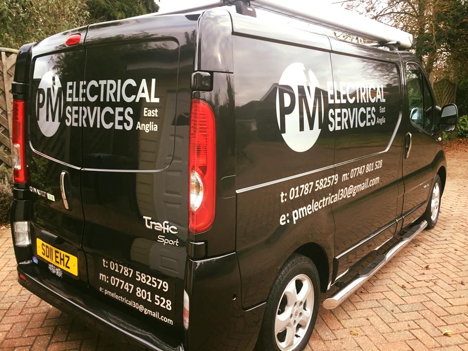 PM Electrical Services East Anglia van